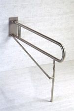 1-1/4" Dia. Friction Hinge 42" Flip-Up Safety Grab Bar (With Legs)