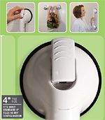 4" Tile Grip Portable Grab Bar ( White )
