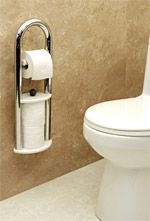 INVISIA - Wall Toilet Roll Holder  (Bright Polish Chrome Plate)