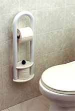 INVISIA - Wall Toilet Roll Holder  (Powder Coat White)