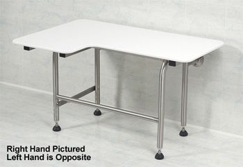 High Density Fold Down Polyethelene Shower Seats - With Legs