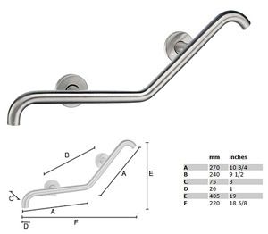 Living Curved Long V-Form Bar (STAINLESS STEEL BRUSHED)
