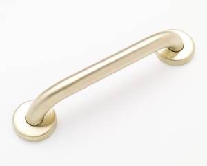 16" x 1-1/4" Diameter Brushed Brass Grab Bar PVD with Smooth Finish