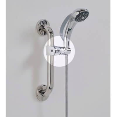 Adjustable Bathroom Hand Held Shower Head Holder Bracket Wall Mount With Hook 