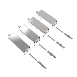 Amba Quadro Replacement Mounting Brackets with Polished Stainless Finish