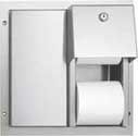 ASI Dual Access Partition Mounted Dual Roll Toilet Paper Dispenser Stainless Steel