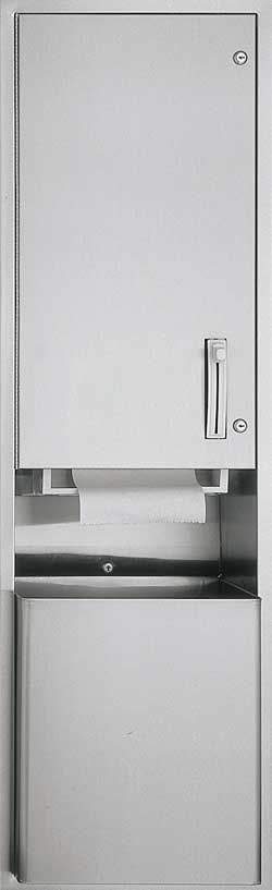 ASI Roval Paper Towel Dispenser with Removable 13.5 Gallon Waste Receptacle