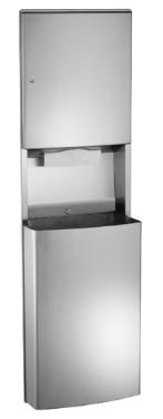 ASI Roval Recessed Multi-Fold C-Fold Paper Towel Dispenser with 14.8 Gallon Waste Receptacle