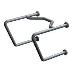 ASI 1-1/4" x 24" x 24" x 18" Straddle Grab Bar with Smooth or Peened Finish