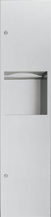 ASI Simplicity Recessed Multi-Fold C-Fold Paper Towel Dispenser with 4.2 Gallon Waste Receptacle