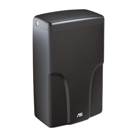 ASI TURBO Pro Surface Mounted Automatic High Speed Hand Dryer with HEPA Filter in Matte Black
