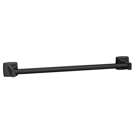 ASI Surface Mounted 24" Round Towel Bar with Matte Black Powder Coated Finish