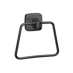 ASI Surface Mounted Towel Ring with Matte Black Powder Coated Finish