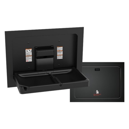 ASI Horizontal Baby Changing Station in Matte Black