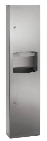 Bradley 2017 Series Single-Multi-C Fold Towel Dispenser with 4.9 Gallon Waste Receptacle