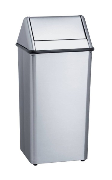 Bradley 377 Series 13 / 21 / 36 Gallon Free Standing Waste Receptacle with Optional Cover