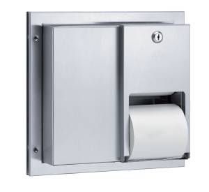 Bradley Bradex Partition Mounted Dual Roll Toilet Tissue Dispenser