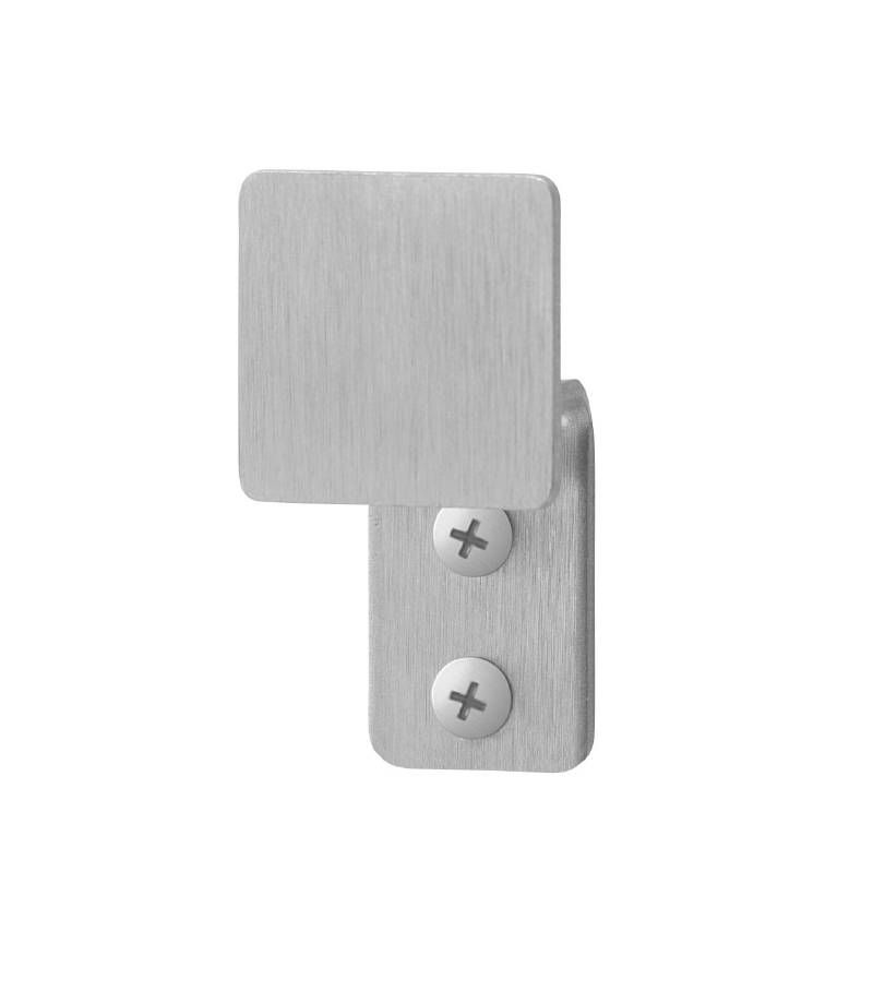 Single Clothes Hook Satin Stainless Steel Exposed Screws
