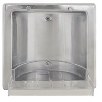 Bradley 9352 Series Recessed Bright Polished Stainless Steel Soap Dish