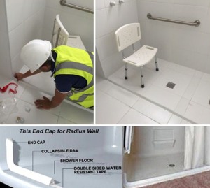 Shower Threshold Collapsible Dam Systems