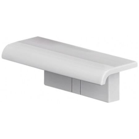 Design By Intent Eleganto Wall Mounted White Mini Shower Shelf For Swapping with Foldaway Wall Mount Shower Seat
