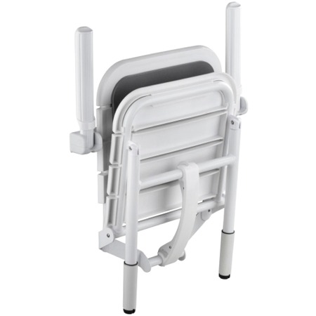 Design By Intent Comfortique Adjustable Height Wall Mounted Foldaway Shower Chair & Matching Back Rest and Hinged Arms #2
