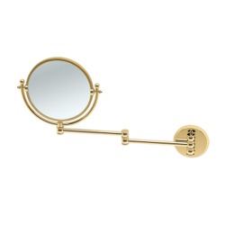 Gatco Premier 7-1/2" Brass Magnifying Swinging Wall Mirror