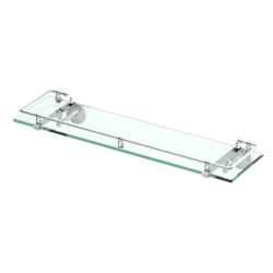 Gatco Premier 21" Chrome Glass Shelf with Railing