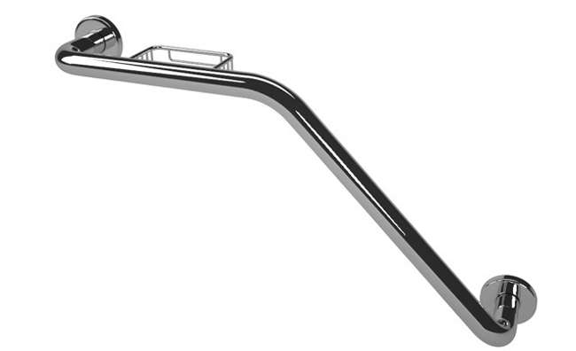 Life Line Right Hand Stainless Steel Soap Basket Grab Bar