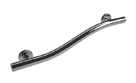 Life Line 36" Left Hand Stainless Steel Wave Grab Bar