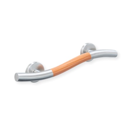 Life Line Wave Grab Bar With Teak Accent #2