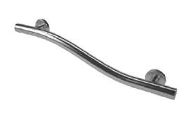 Life Line 36" Right Hand Brushed Nickel Wave Grab Bar