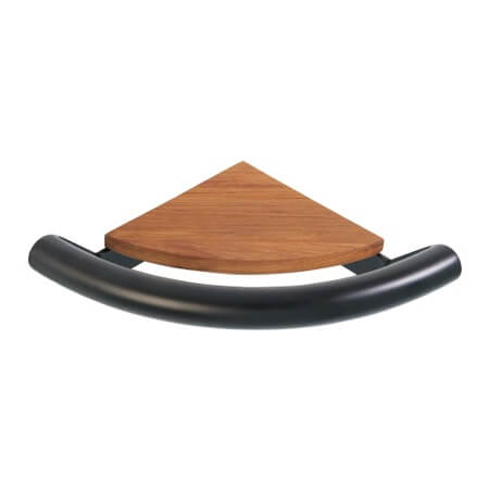 Life Line Teak Wood Corner Shelf Grab Bar #3