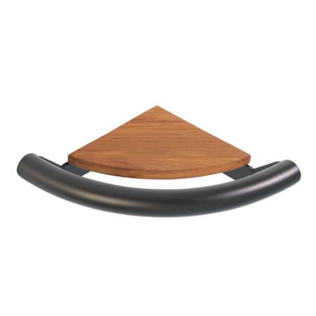 Life Line Teak Wood Corner Shelf Grab Bar #4