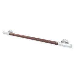 Life Line SkyLine 36" Grab Bar with Walnut Accent and Polished Chrome Finish