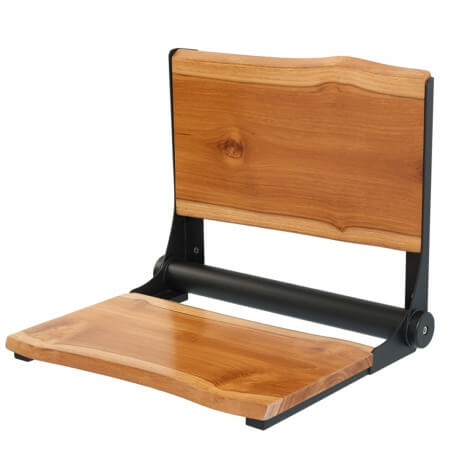 Live Edge Teak Hardwood Shower Seat #4