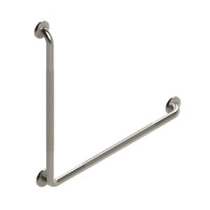 Healthcraft Easy Mount 1-1/4" x 30" x 30" L-Shaped Stainless Steel Grab Bar with Knurled Finish
