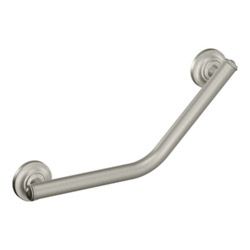 Moen Home Care 1-1/4" x 16" Angled Grab Bar with Brush Nickel Finish