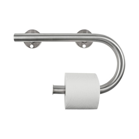 Ponte Giulio 1-1/4" Stainless Steel Grab Bars with Toilet Paper Holder #2