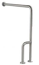 Wall to Floor Right Hand Grab Bar with Outrigger
