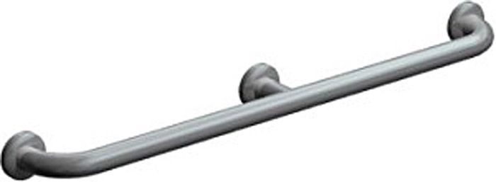 1-1/4" x 60" Grab Bar with Center Post in Stainless Steel with Peened Grip