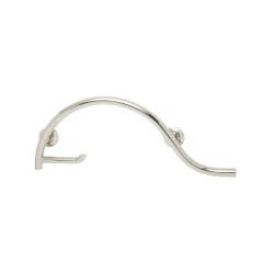 Seachrome Wellness Series Pismo 1-1/4" x 30" Curved Right Hand Grab Bar with Toilet Paper Holder