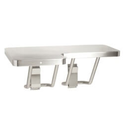 Seachrome Institutional Right and Left Hand Folding Shower Seat with Dual Yoke and Stainless Steel Top