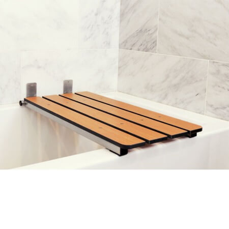 Seachrome 32" x 13-1/2" Folding Tub Seat with Satin Stainless Frame #3